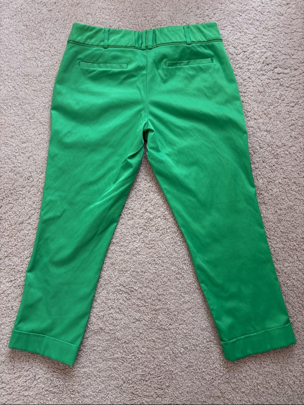 New York & Company Bright Green Cropped Pants - Picture 3 of 8